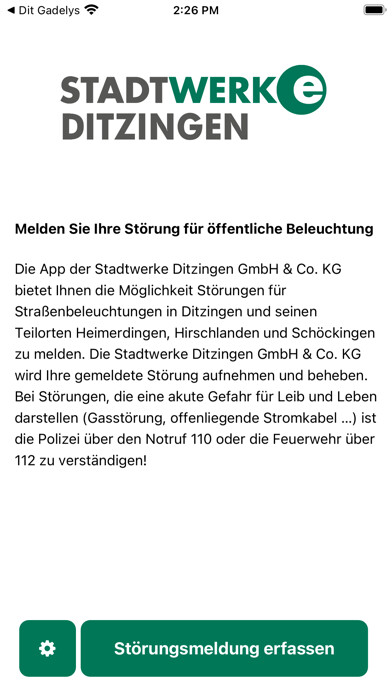 Emulate iPhone app SWD MeldeApp Ditzingen using MyAndroid Emulate iPhone app SWD MeldeApp Ditzingen using MyAndroid