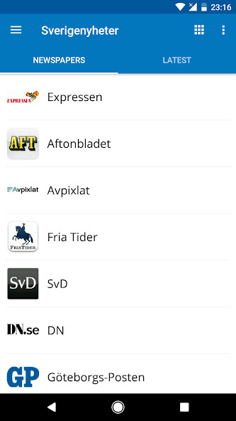 Run android online APK Sweden News (Nyheter) from MyAndroid or emulate Sweden News (Nyheter) using MyAndroid