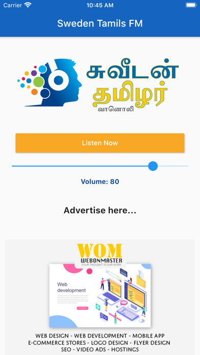Emulate iPhone app Sweden Tamils FM using MyAndroid Emulate iPhone app Sweden Tamils FM using MyAndroid