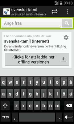 Emulate Android APK Swedish-Tamil Dictionary Emulate Android APK Swedish-Tamil Dictionary