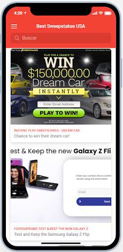 Run android online APK Sweepstakes USA from MyAndroid or emulate Sweepstakes USA using MyAndroid