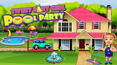 Emulate iPhone app Sweet Baby Girl Pool Party using MyAndroid