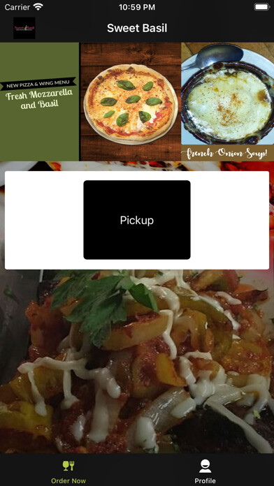 Emulate iPhone app Sweet Basil Queensbury using MyAndroid