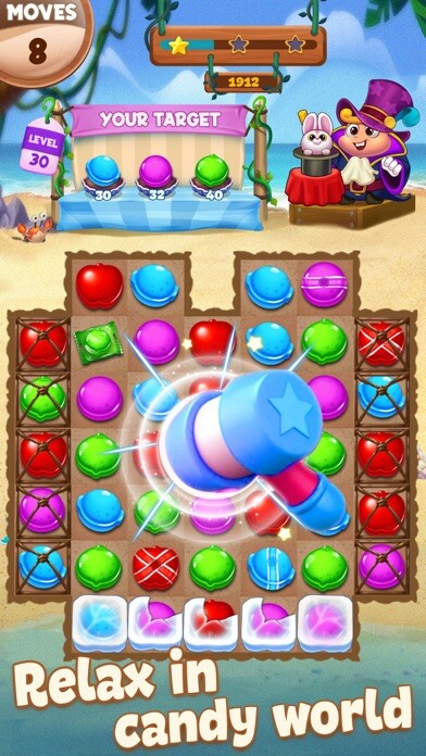 Emulate iPhone app Sweet Candy Fruit using MyAndroid