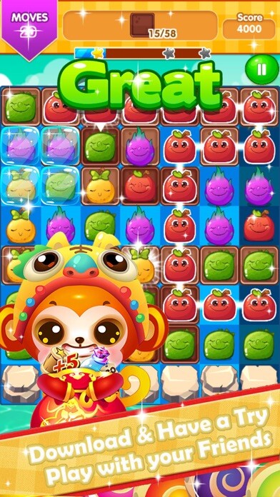 Emulate iPhone app Sweet Fruit Splash Garden Mania:Match 3 Free Game using MyAndroid Emulate iPhone app Sweet Fruit Splash Garden Mania:Match 3 Free Game using MyAndroid