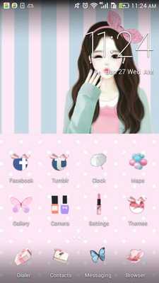 Emulate Android APK Sweet girl theme-ABC Launcher