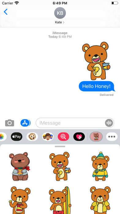 Emulate iPhone app Sweet Honey Bear Stickers using MyAndroid Emulate iPhone app Sweet Honey Bear Stickers using MyAndroid