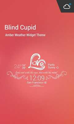 Emulate Android APK Sweet Honey Lover theme widget