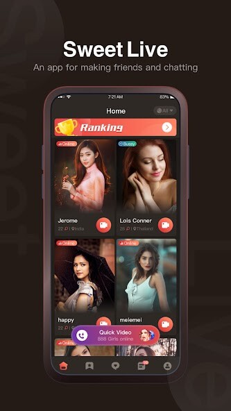 Run android online APK Sweet Live - Video Chat from MyAndroid or emulate Sweet Live - Video Chat using MyAndroid Run android online APK Sweet Live - Video Chat from MyAndroid or emulate Sweet Live - Video Chat using MyAndroid