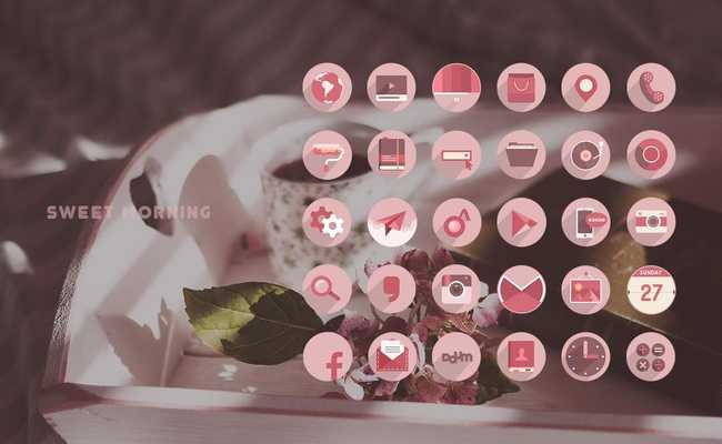 Emulate Android APK Sweet Morning launcher theme