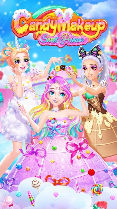 Emulate iPhone app Sweet Princess Candy Makeup using MyAndroid