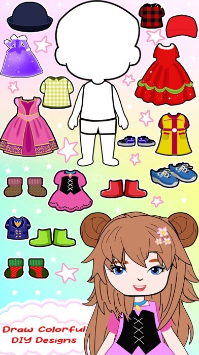 Emulate iPhone app Sweet Princess Doll Dress up using MyAndroid