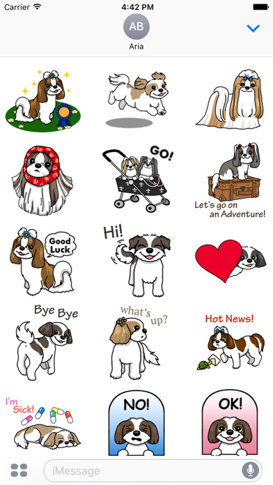Emulate iPhone app Sweet Shih Tzu Dog Sticker using MyAndroid