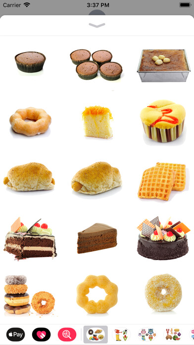 Emulate iPhone app Sweet Treat Dessert Stickers using MyAndroid