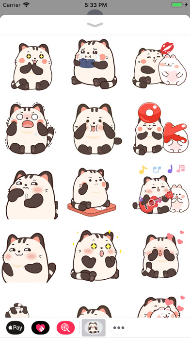 Emulate iPhone app Sweety Cat Animated Stickers using MyAndroid