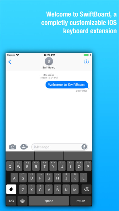 Emulate iPhone app SwiftBoard for iPhone using MyAndroid