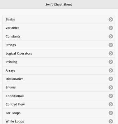 Emulate Android APK Swift Cheat Sheet