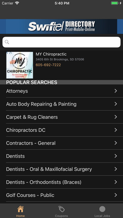 Emulate iPhone app Swiftel Directory using MyAndroid