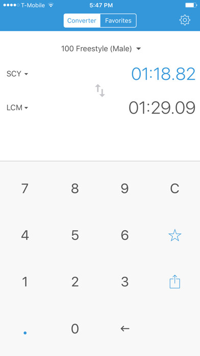 Emulate iPhone app Swim Convert using MyAndroid