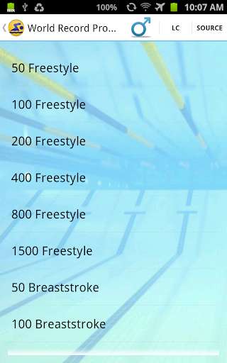 Run android online APK Swimming History and Records from MyAndroid or emulate Swimming History and Records using MyAndroid
