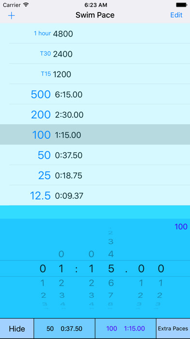 Emulate iPhone app SwimPace using MyAndroid