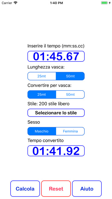 Emulate iPhone app Swim Timer Conversion Tool using MyAndroid Emulate iPhone app Swim Timer Conversion Tool using MyAndroid
