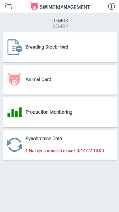 Emulate iPhone app Swine Management using MyAndroid