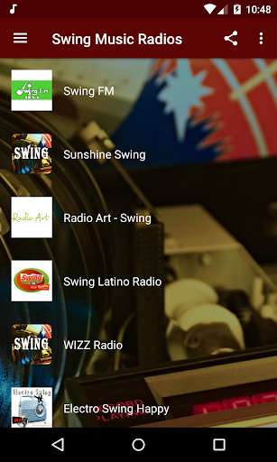 Run android online APK Swing Music Radios - Live Swing, Jazz, Oldies from MyAndroid or emulate Swing Music Radios - Live Swing, Jazz, Oldies using MyAndroid