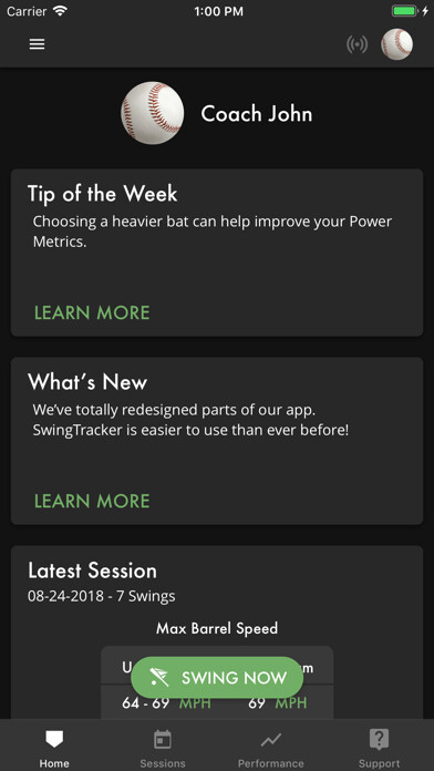 Emulate iPhone app SwingTracker using MyAndroid