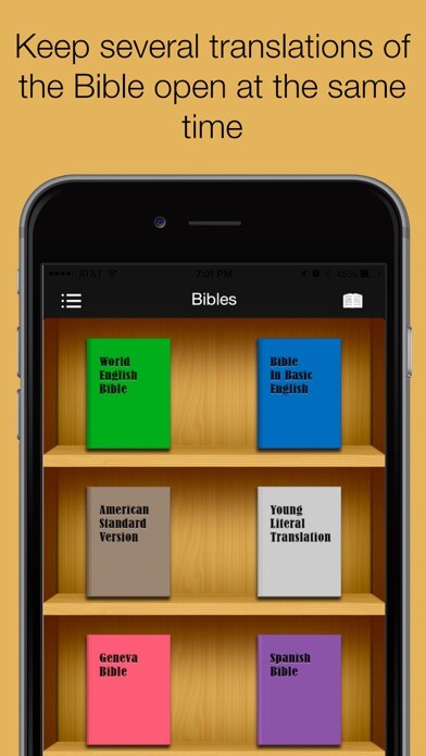Emulate iPhone app Swipe Bible – Modern English Parallel Bible using MyAndroid