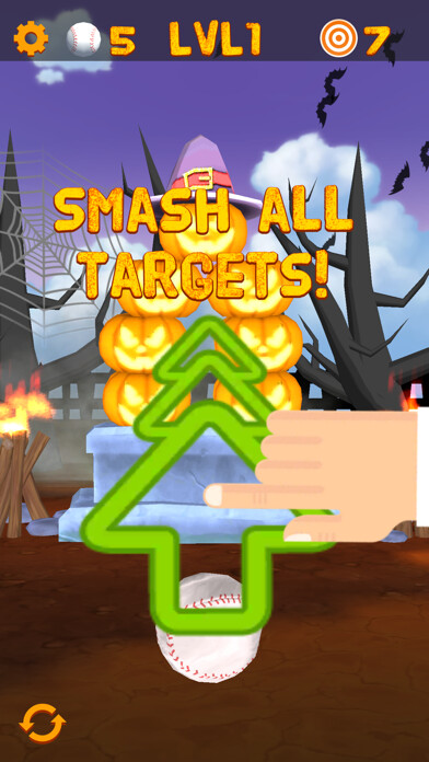 Emulate iPhone app Swipe & Knockdown Pumpkins 2 using MyAndroid Emulate iPhone app Swipe & Knockdown Pumpkins 2 using MyAndroid