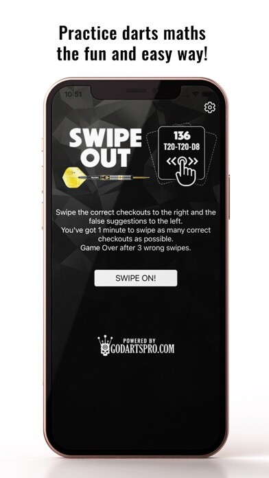 Emulate iPhone app Swipe Out - Darts Maths using MyAndroid Emulate iPhone app Swipe Out - Darts Maths using MyAndroid