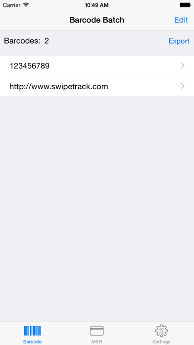 Emulate iPhone app SwipeTrack Batcher using MyAndroid