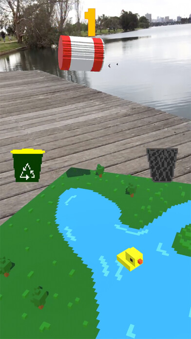 Emulate iPhone app Swipy Trash using MyAndroid