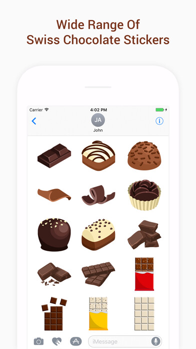 Emulate iPhone app Swiss Chocolate Stickers! using MyAndroid Emulate iPhone app Swiss Chocolate Stickers! using MyAndroid