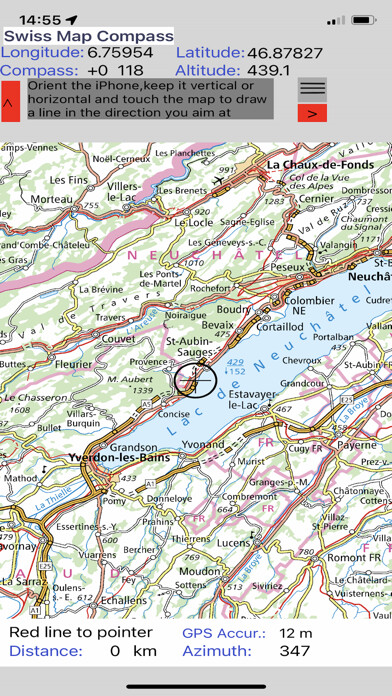 Emulate iPhone app Swiss Map Compass using MyAndroid Emulate iPhone app Swiss Map Compass using MyAndroid