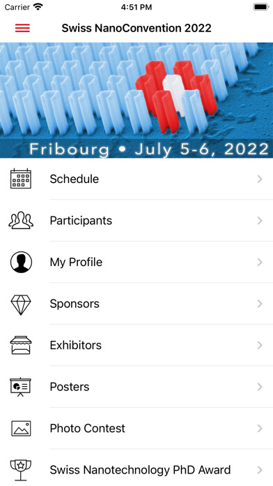 Emulate iPhone app Swiss NanoConvention 2022 using MyAndroid