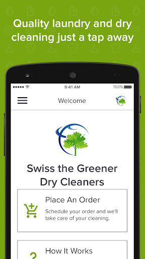 Run android online APK Swiss the Greener Dry Cleaners from MyAndroid or emulate Swiss the Greener Dry Cleaners using MyAndroid