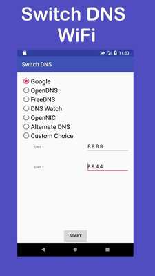 Emulate Android APK Switch DNS