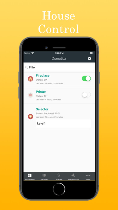Emulate iPhone app Switch IT - Home Automation using MyAndroid