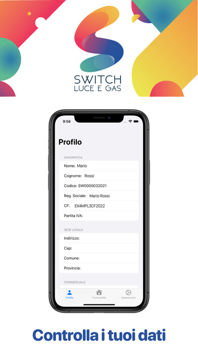 Emulate iPhone app Switch Luce & Gas using MyAndroid