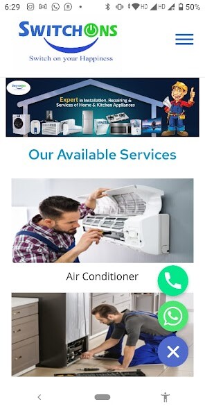 Run android online APK Switchons - Service of Home  Kitchen Appliances from MyAndroid or emulate Switchons - Service of Home  Kitchen Appliances using MyAndroid