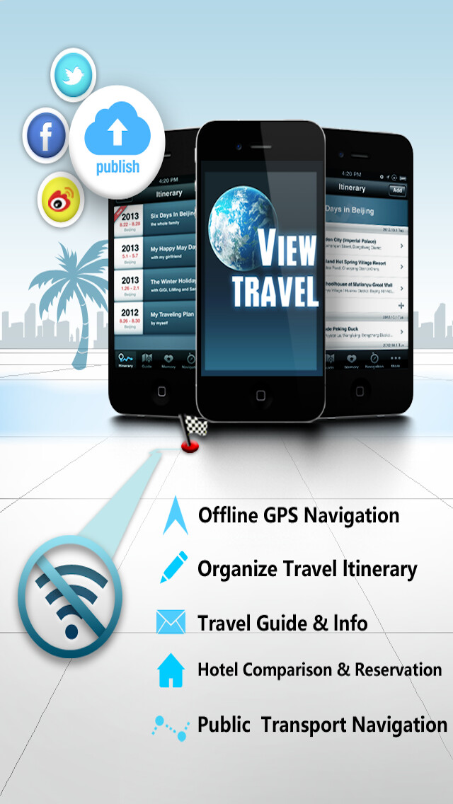 Emulate iPhone app Switzerland Guide using MyAndroid