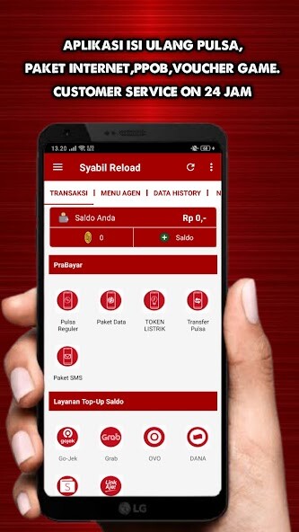 Run android online APK Syabil Reload from MyAndroid or emulate Syabil Reload using MyAndroid
