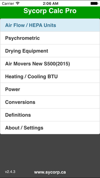 Emulate iPhone app Sycorp Calc Pro using MyAndroid