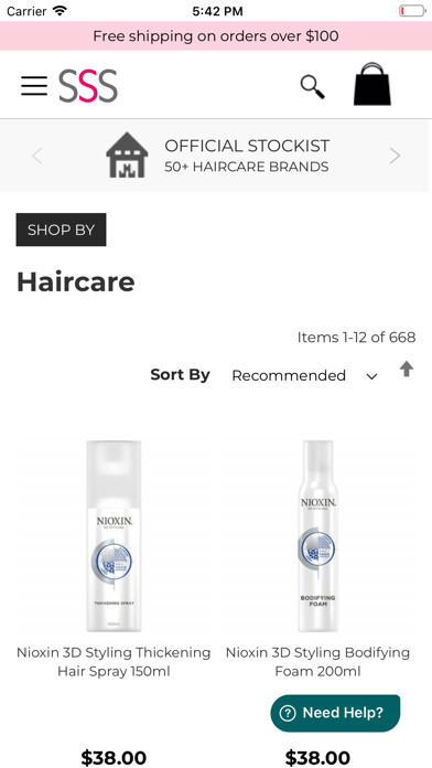 Emulate iPhone app Sydney Salon Supplies using MyAndroid