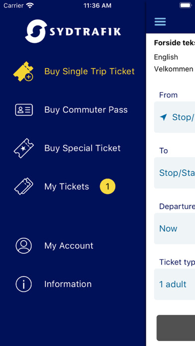 Emulate iPhone app Sydtrafik using MyAndroid