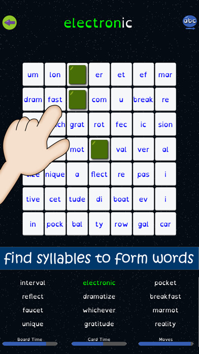 Emulate iPhone app Syllable Word Search - School using MyAndroid