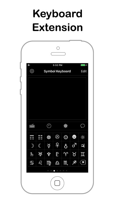 Emulate iPhone app Symbol Keyboard for Message using MyAndroid