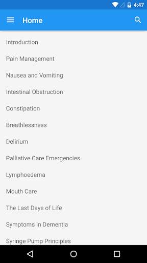 Run android online APK Symptom Management In Palliative Care from MyAndroid or emulate Symptom Management In Palliative Care using MyAndroid